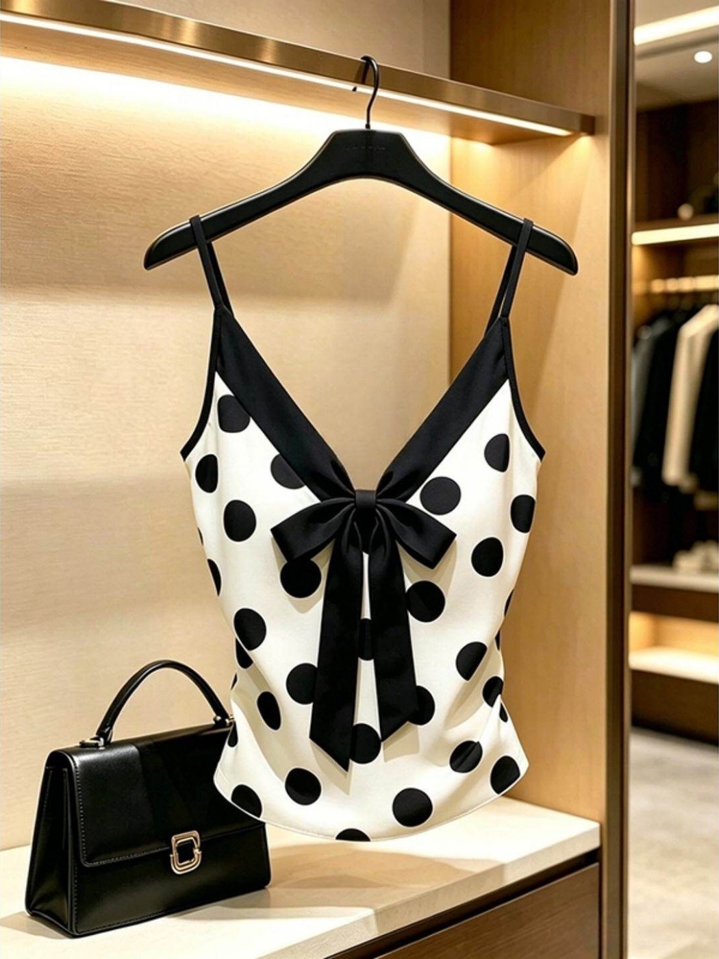 Street Fashion Look - Fashionable V-neck Knot Top Women's Summer