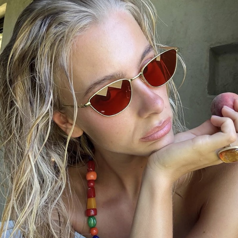 Street Fashion High End - Retro Small Frame Cat Eye Metal