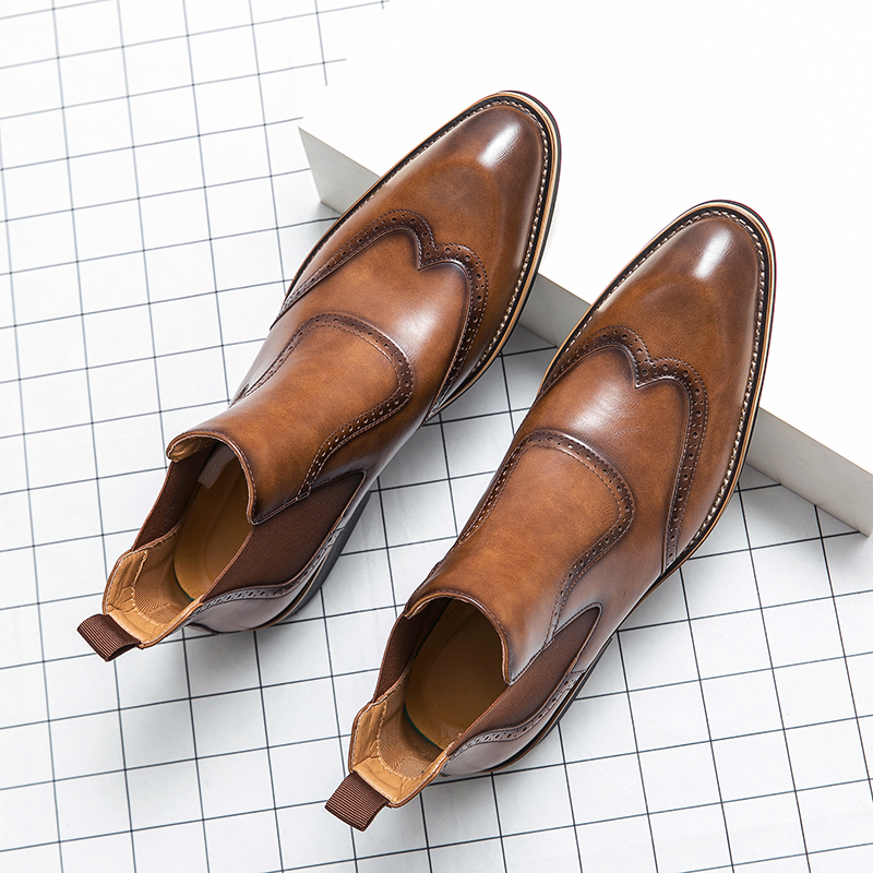 Street Fashion Style Male - British style mens fashion chelsea boots