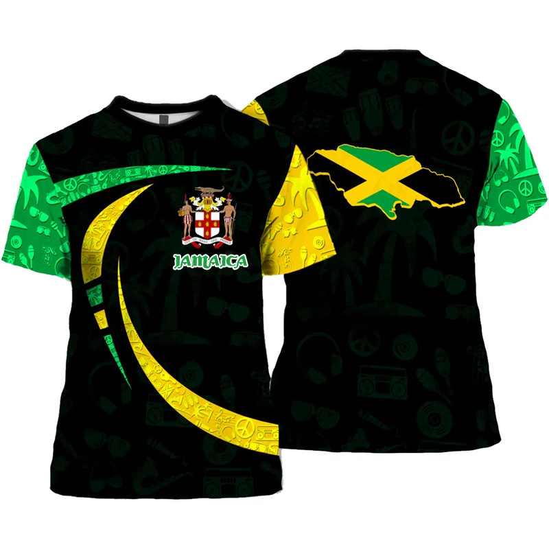 Jamaica Flag Graphic T Shirt F - Street Fashion Usa 评论和价格