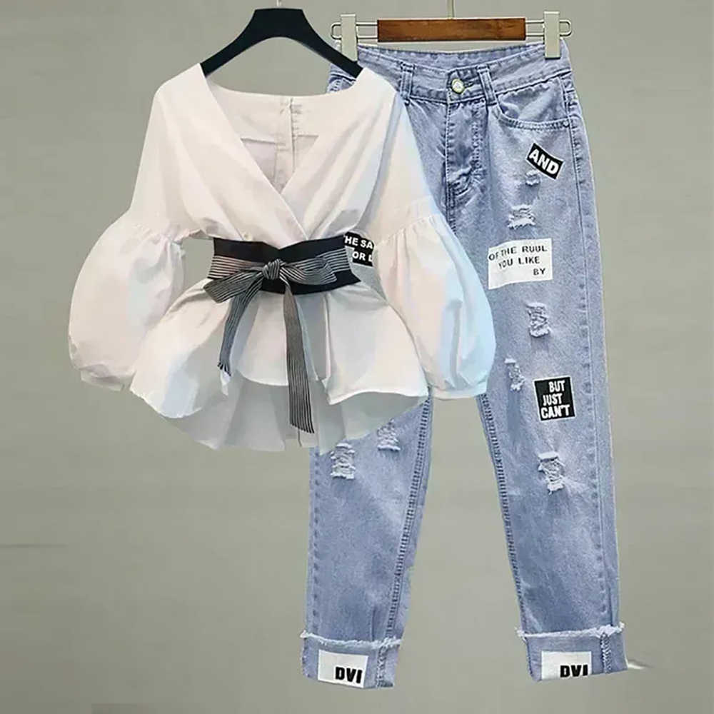 Women Elegant V-Neck Stripe La - Street Fashion Korean 评论和价格