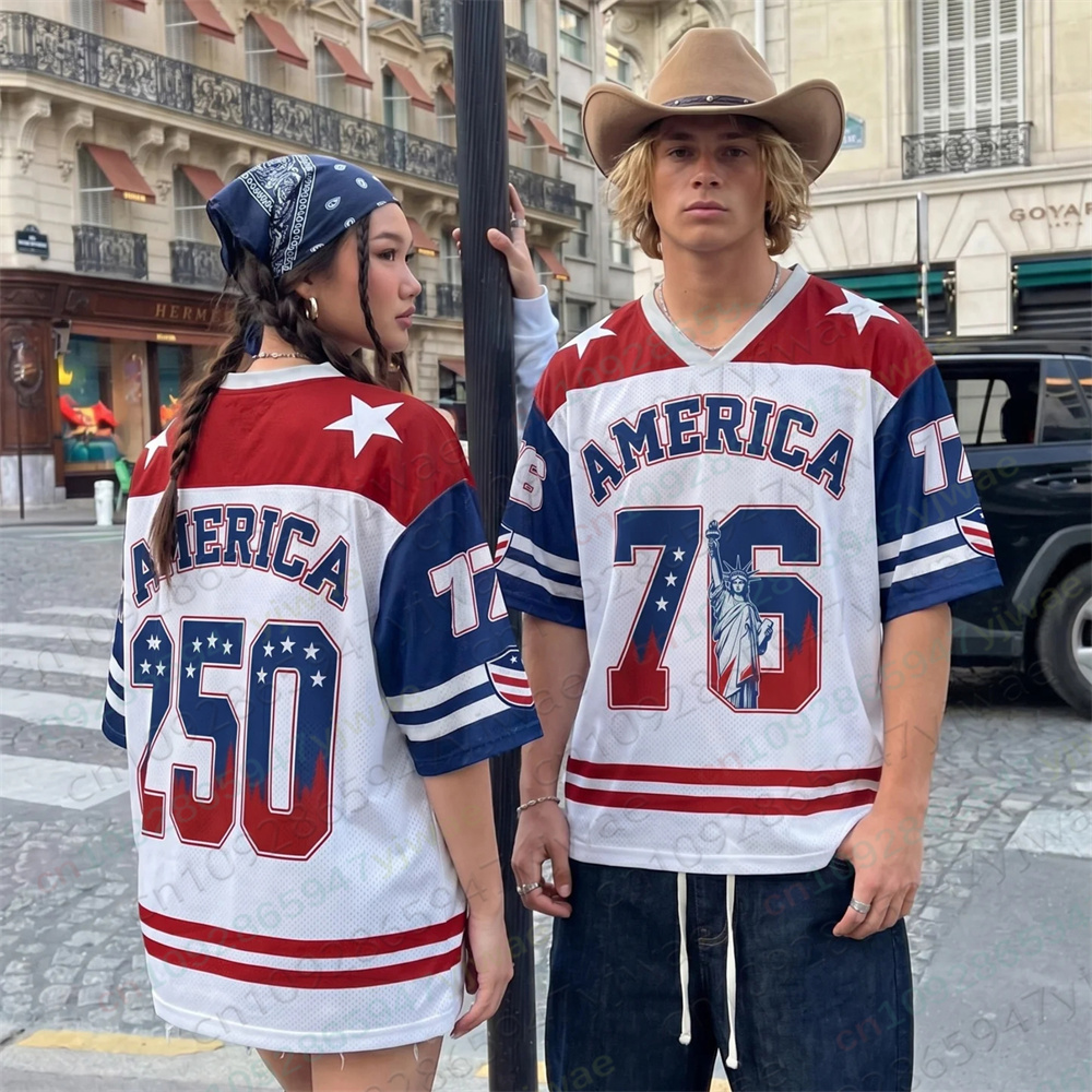 USA 250th Anniversary Mesh Jer - Street Fashion Usa 评论和价格