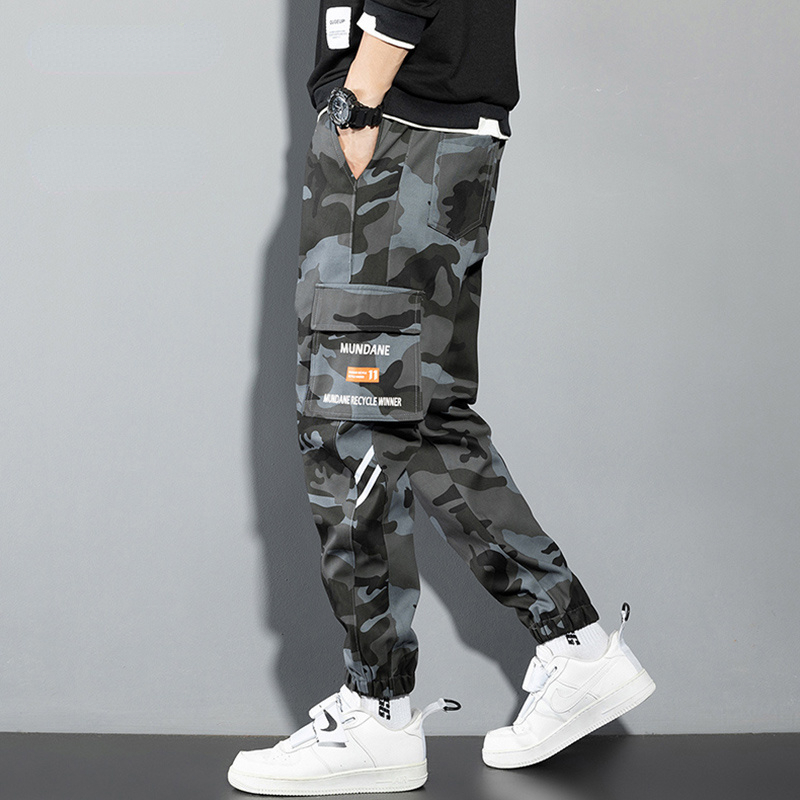 Orange Cargo Pants Men Hip Hop - Street Fashion In Korea 评论和价格