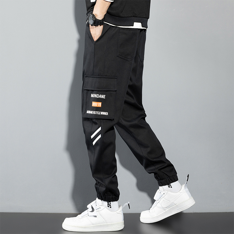 Orange Cargo Pants Men Hip Hop - Street Fashion In Korea 评论和价格