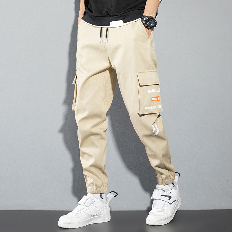 Orange Cargo Pants Men Hip Hop - Street Fashion In Korea 评论和价格